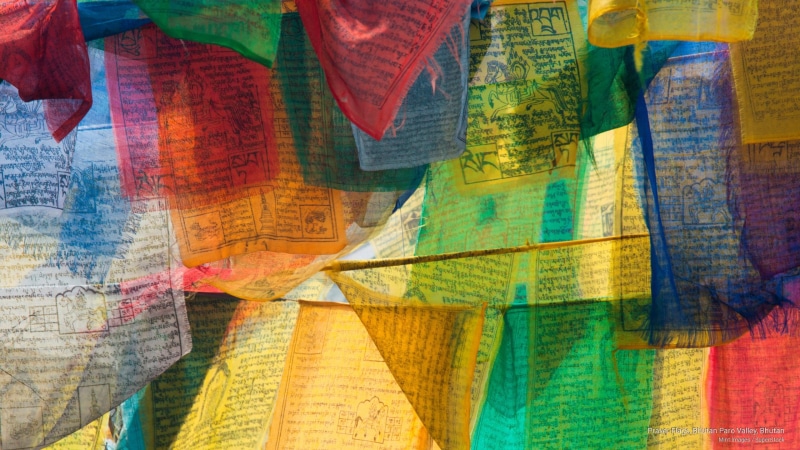 paro, flags, 2K, prayer, valley, Asia, bhutan