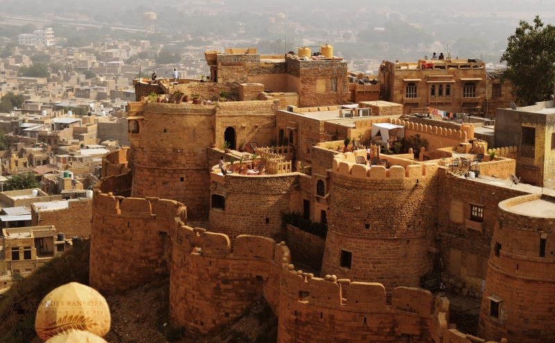 jaisalmer, travel destinations, no people, tourism, Asia, old, building exterior, architecture, brown, battlement, concrete, history, 5K, cityscape, day