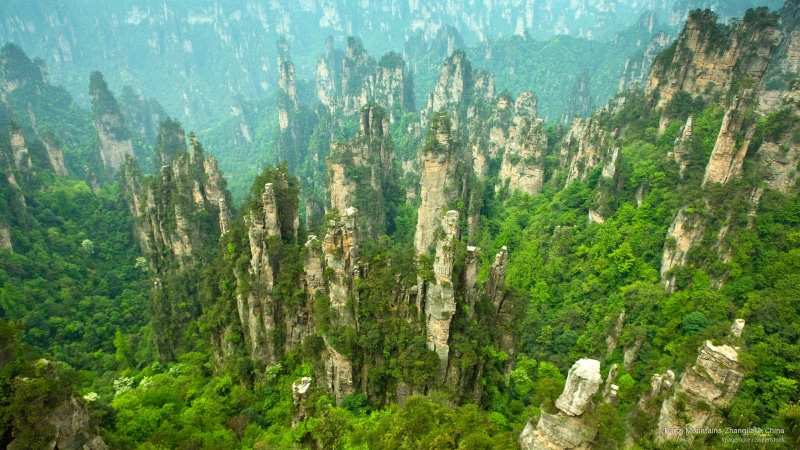 zhangjiajie, china, 2K, mountains, Asia, tianzi