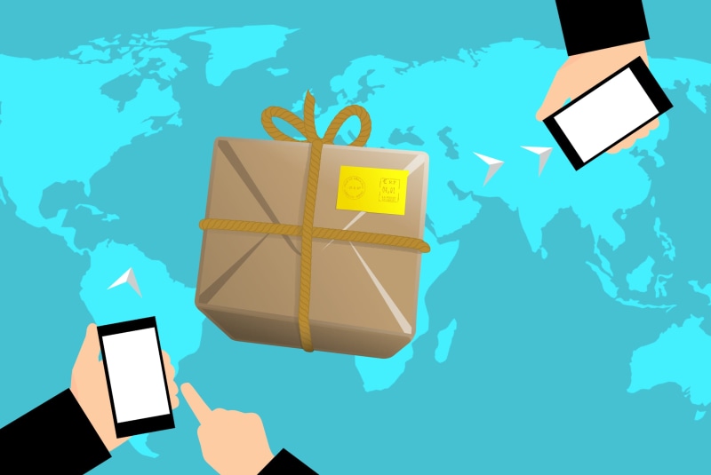 mobile, shipment, communication, service, business, good, symbol, computer, shipping, delivery, concept, smart phone, worldwide, mobile phone, 2K, merchandise