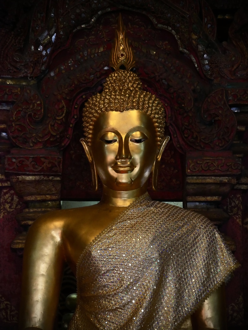 beauty, gold colored, building, representation, carving, religious, front view, no people, built structure, buddhism, idol, thailand, art and craft, buddha