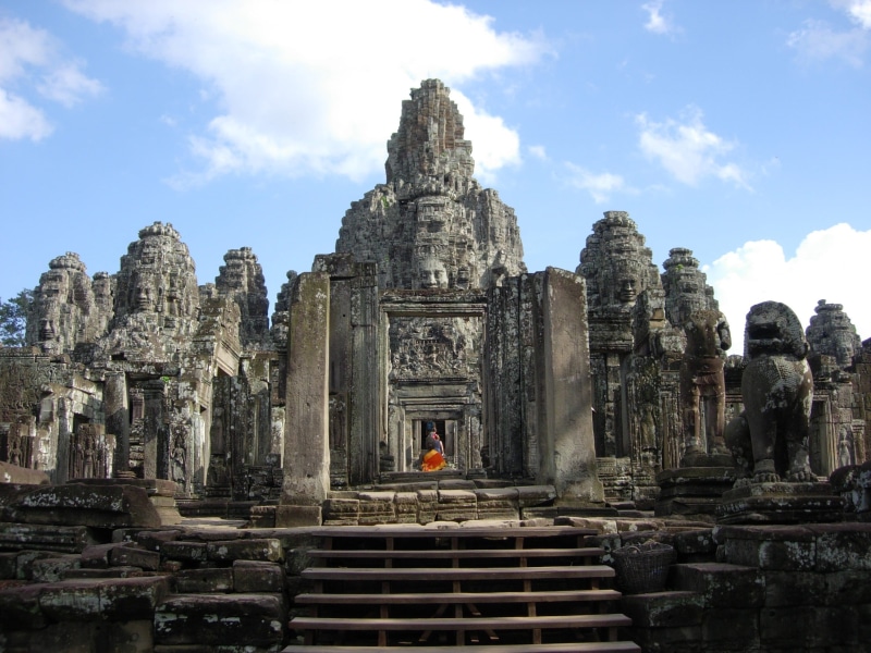 buddhism, temple - Building, religion, spirituality, Wat, ancient, archaeology, 2K, cloud - sky, hinduism, siem, no people, travel, nature, ancient civilization