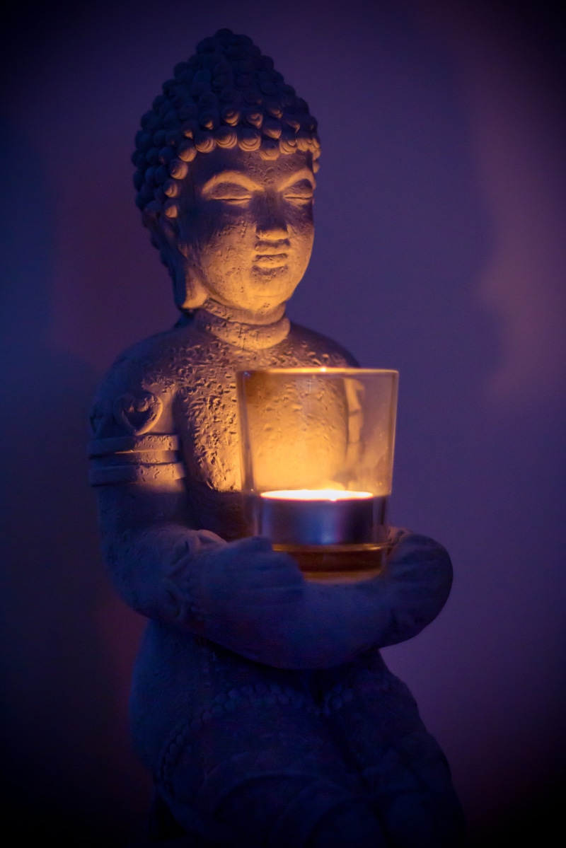 buddha, no people, peaceful, indoors, buddah, budha, god, 4K, culture, contemplation, peace, religion, meditation, asia, belief, burning, human representation