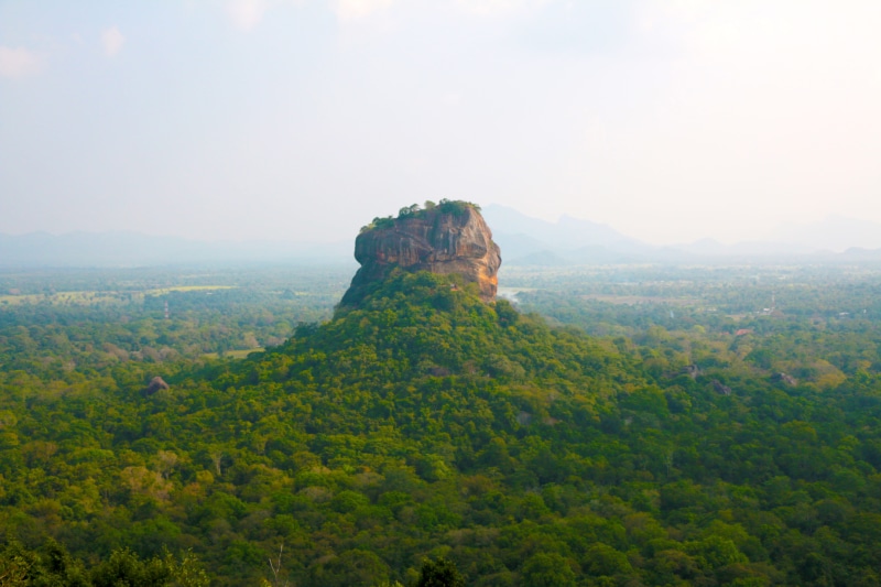 landscape, tree, tranquility, scenics - nature, sky, environment, tranquil scene, land, one person, rock - object, sigiriya, day, idyllic, 5K, mountain