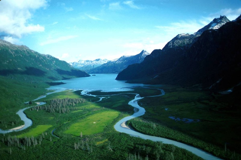 green Color, river, landscape, landscapes, blue, tranquil scene, scenics, tranquility, plant, outdoors, nature, public domain, idyllic, day, valley, mountain Peak
