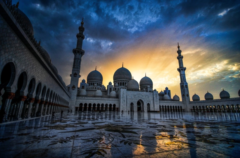 abu, dhabi, sheikh, UAE, mosque, Sheikh Zayed Grand Mosque, sunset, Sheikh Zayed Mosque, United Arab Emirates, grand, Abu Dhabi, 1080P, zayed
