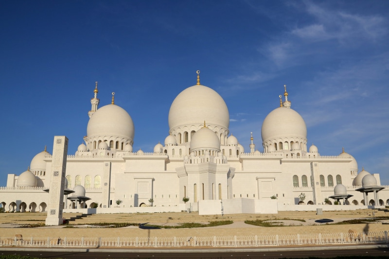 abu dhabi, marble, culture, muslim, tourism, mosque, spirituality, dome, nature, architecture, islamic, zayed, outdoors, history, minaret, islam, low angle view