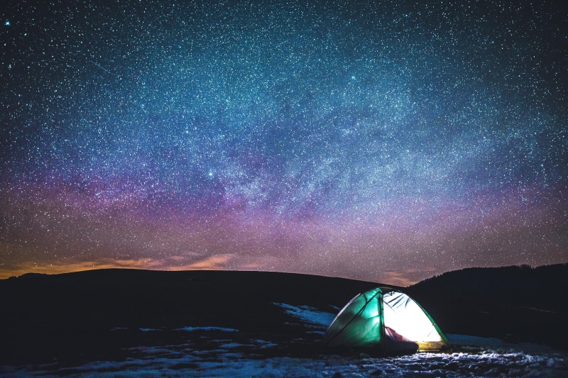 blue, outdoors, star - Space, star, sea, beauty in nature, scenics, astronomy, science, under the stars, star field, space, mountain, aurora Borealis, constellation