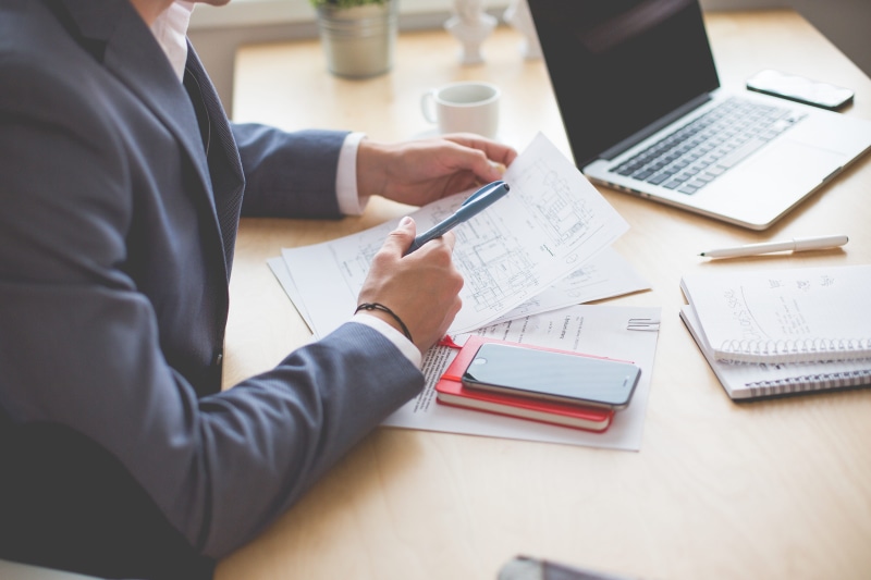 mobile, computer, top, document, people, diary, coffee cup, Ideas, business Person, technology, midsection, sitting, business man, work, office, only men