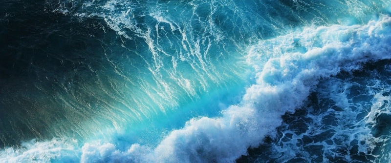 power in nature, water, turquoise colored, aquatic sport, motion, sport, 2K, ultrawide, flowing, outdoors, scenics - nature, splashing, wave, high angle view