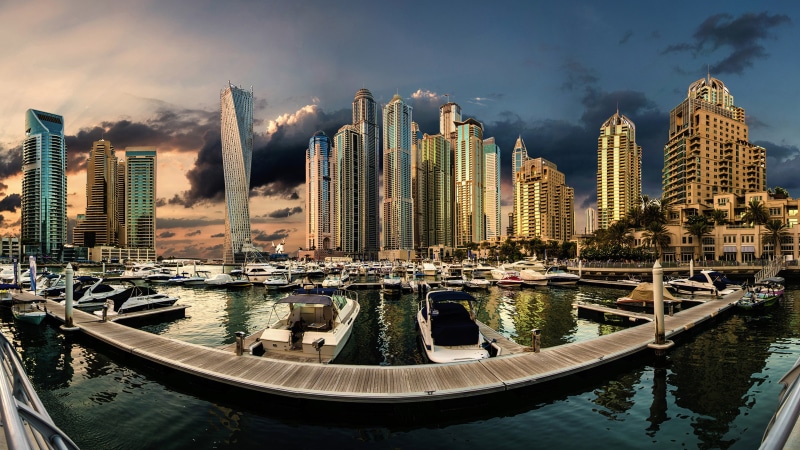 united, dubai, phones, arab, marina, emirates, urban, landscape, mobile, area, 4K, computer, sunset, desktop, hd, city
