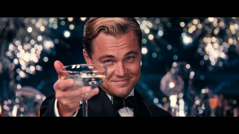 Movie, looking at camera, The Great Gatsby, night, headshot, technology, mature adult, skill, males, portrait, adult, front view, illuminated, men, glass