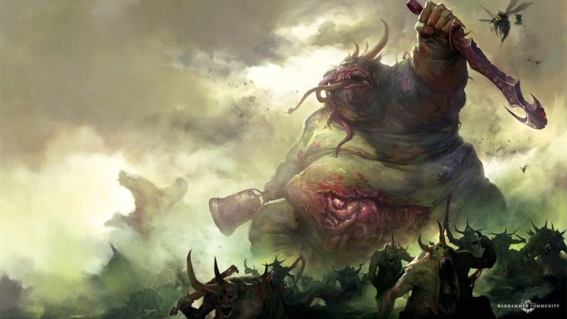 Nurgl, great unclean one, chaos, Warhammer, Warhammer 40 000, 1080P, Nurgle, demons, plague, The Great Unclean
