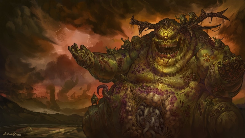 Warhammer 40 000, great unclean one, chaos, Nurgle, demon, Warhammer, 1080P, The Great Unclean, plague, Nurgl, the demon