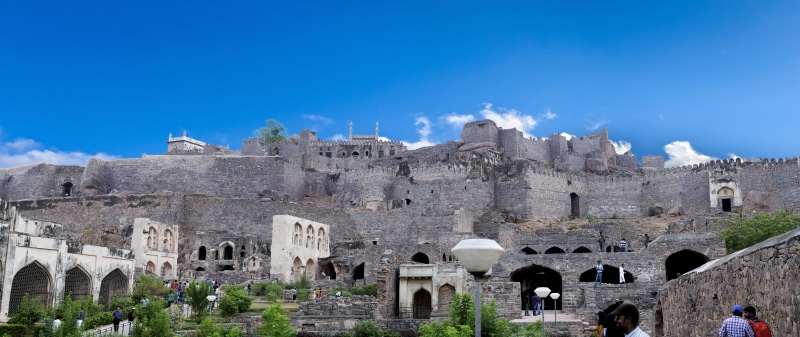 tourist, incidental people, golkonda fort, architecture, hyderabad, tourism, ancient civilization, group of people, ruined, high res, old ruin, the past