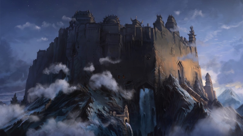forts, 1080P, sky, mountain, clouds, architecture, built structure, outdoors, panoramic, dusk, tourism, mountains, building, digital, scenics - nature