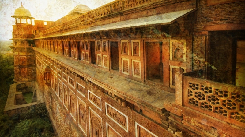 HDR, rise, religion, the past, wall, India, belief, brown, place of worship, building, staircase, built structure, palace, outdoors, ancient, 1080P, no people