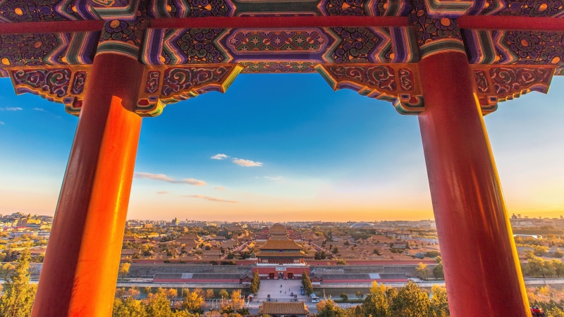 morning, summer, religion, historic site, landmark, sky, jingshan park, 5K, china, castle, tourism, shrine, palace, forbidden city, asia, beijing