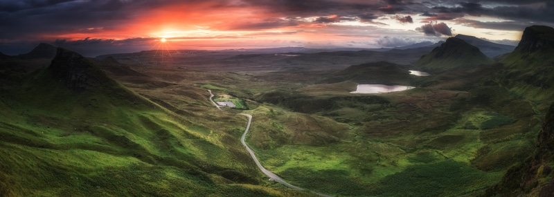 hills, mountain Peak, hill, bank, scenics, sunset, hour, river bank, burst, green, jones, sunrise, golden hour, grass field, landscape, panoramic, road