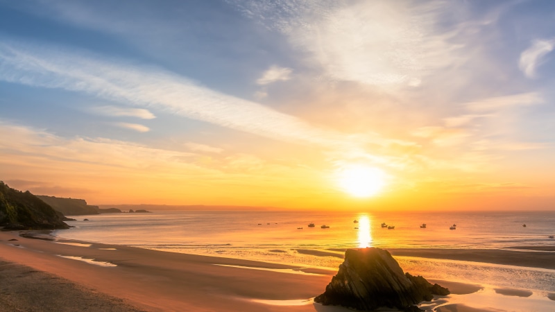 outdoor, tranquil scene, land, sunset, relax, horizon over water, scenic, cloud - Sky, no People, beauty In Nature, sunrise - Dawn, blue, sunny, tourism