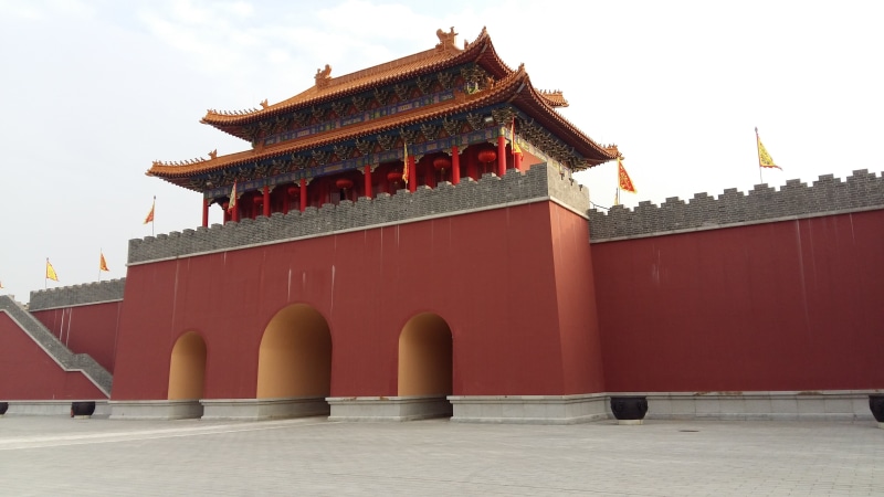 architectural column, forbidden City, no people, gate, history, building exterior, place of worship, day, beijing, china - East Asia, red, city gate tower