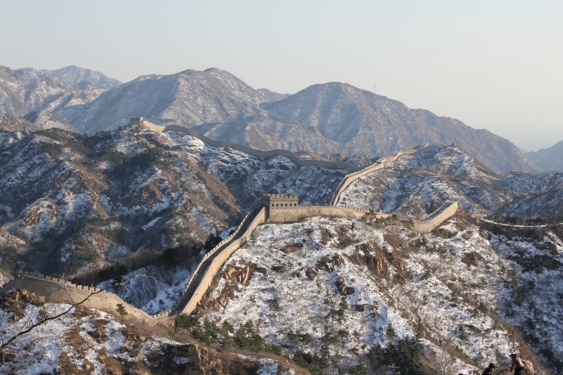 travel destinations, day, mountain, winter, no people, mountain range, wall, tranquil scene, physical geography, great, sky, non-urban scene, high angle view
