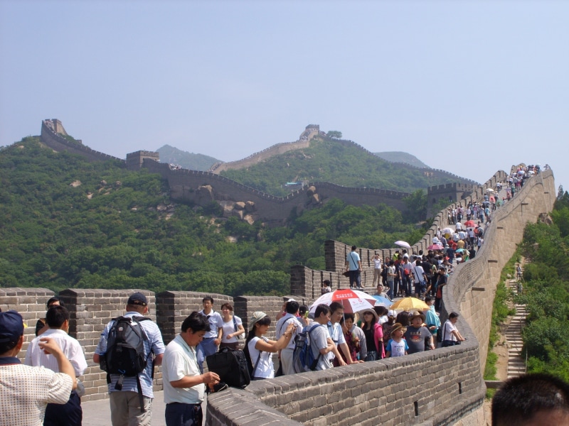 mountain, the past, military, travel, historic, tourist, border, sunrise, outdoors, landscape, chinese, building, group, culture, dynasty, day, large group of people