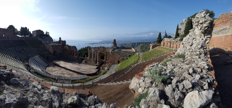 Antique, outdoors, no people, Theatre, archaeology, old Ruin, stone Material, city, history, ruined, cultures, the Past, nature, scenics - nature, Landmark
