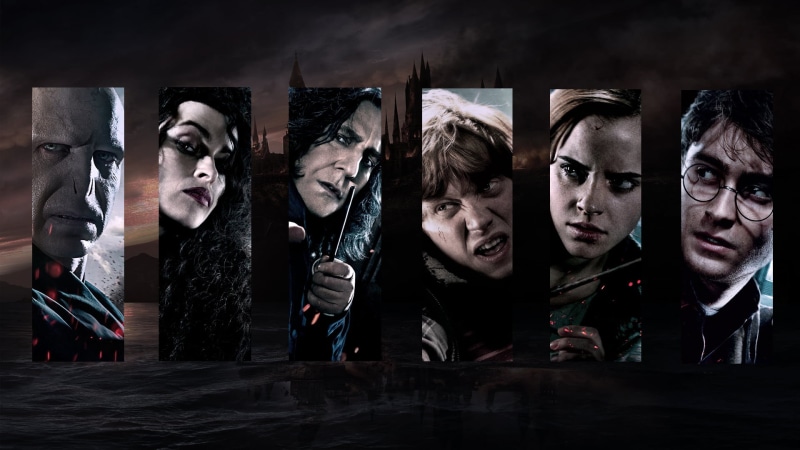 mouth open, characters, multiple image, 1080P, harry, fear, young adult, men, headshot, Hogwarts, portrait, young men, people, Harry Potter, Daniel Radcliffe