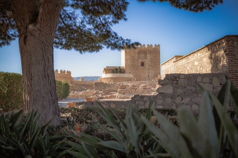 ruined, building exterior, building, old ruin, history, almeria, architecture, hill, historic, travel destinations, day, fort, spain, travel, fortress