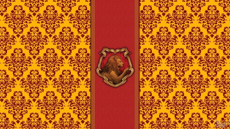 emblem, Hogwards, gold, red, Hogwarts, Leo, Gryffindor, 1080P, Harry Potter