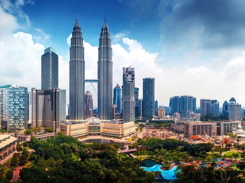 Kuala Lumpur, building, petronas, view, kuala, Malaysia, Petronas Twin Towers, towers, lumpur, Skyscrapers, 1080P, Petronas Towers