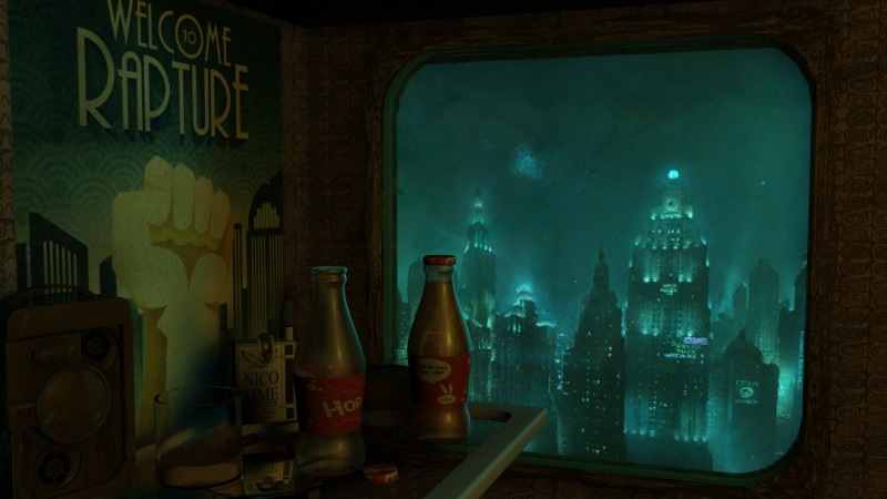 buildings, underwater, hd, video games, 1080P, poster, rapture, bioshock