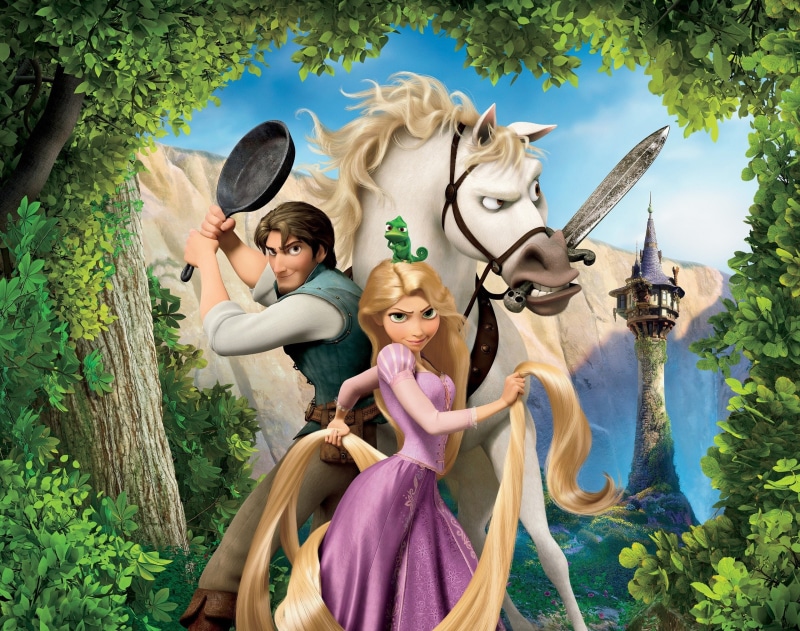 fashion, flynn and maximus, representation, plant, females, sculpture, female likeness, young adult, Rapunzel, Maximus, beautiful woman, flower, Cartoons