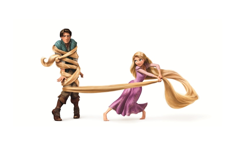 indoors, women, males, togetherness, Rapunzel, mid adult, two people, young women, men, 2K, young adult, tangled rapunzel and flynn ryder, white background