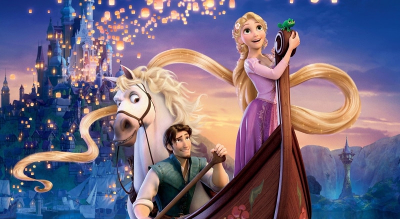 sky, Cartoons, human representation, sculpture, young women, illuminated, women, people, rapunzel, beautiful woman, beauty, outdoors, nature, representation