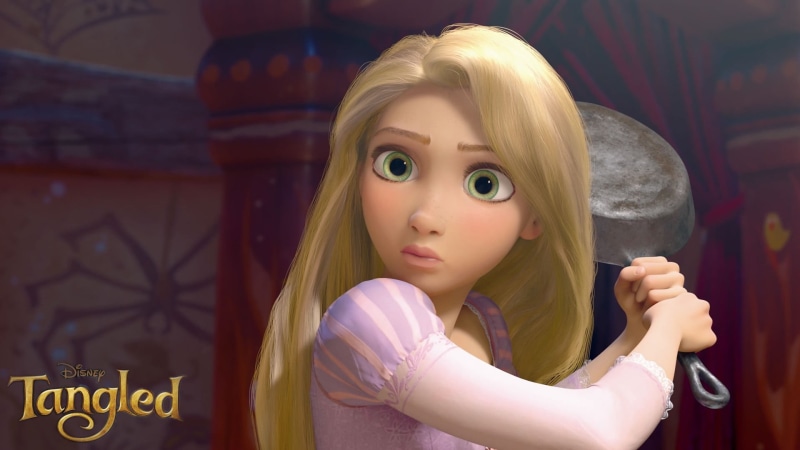 casual clothing, blond hair, Tangled, headshot, Disney, hairstyle, hair, real people, movies, representation, young adult, Rapunzel, women, indoors, lifestyles