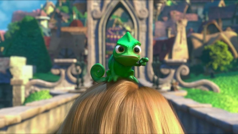 hairstyle, architecture, one person, Tangled, art and craft, digital, animated movies, representation, nature, Disney, green color, day, 1080P, childhood