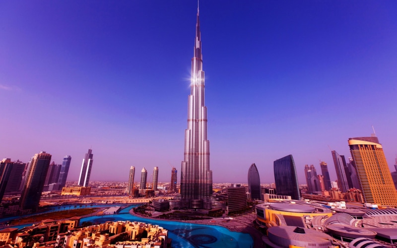 tower, 2K, khalifa, background, purple, dubai, desktop, burj, architecture