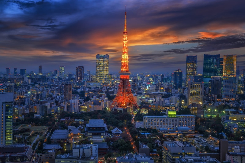 building exterior, built structure, cityscape, cloud - sky, architecture, Tokyo, office building exterior, building, tourism, sky, crowd, modern, 1080P