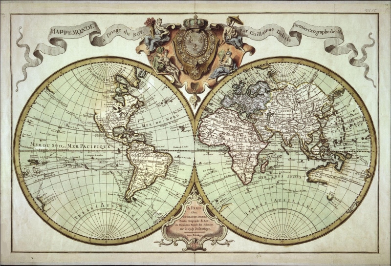 cultures, obsolete, map, antique, history, physical Geography, europe, the past, dirty, sepia Toned, world, space, pattern, architecture, indoors, drawing - Art Product