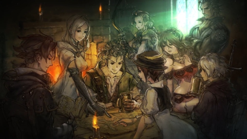 Video Game, Octopath Traveler, Alfyn Greengrass, Olberic Eisenberg, Tressa Colozone, Primrose Azelhart, Cyrus Albright, 1080P, Ophilia Clement, Haanit (Octopath Traveler)