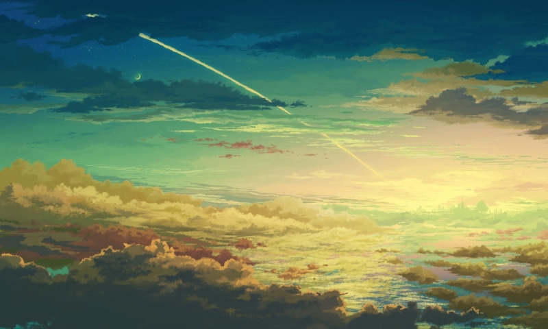 cities, space, art, skyscapes, x, Clouds, moons, 1080P, Moon, hd, scenic