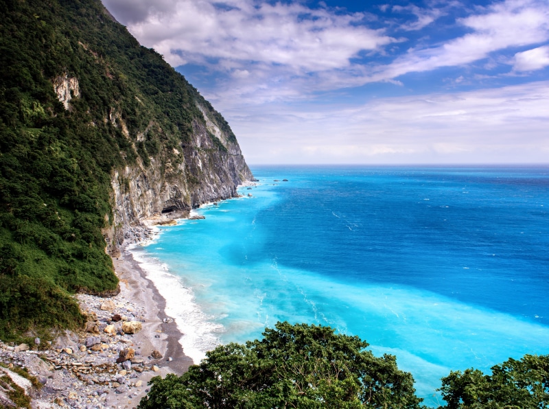 outdoors, Water, View, land, body, Travel, Cliff, horizon, Area, idyllic, tranquil scene, sky, Taiwan, non-urban scene, Summertime, scenics - nature, Beautiful