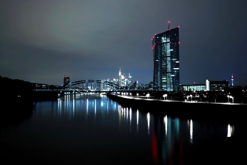 no people, city lights, river, scenery, built structure, scenic, reflection, view, bridge, night, nightlife, lights, building, cityscape