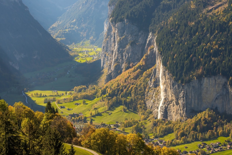 non-urban scene, mountain peak, outdoors, nature, tree, scenics - nature, mountain, mountain range, day, plant, idyllic, tranquility, lauterbrunnen, land