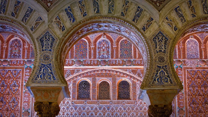 building, built structure, the past, pattern, no people, design, mural, creativity, architectural column, art and craft, floral pattern, travel destinations