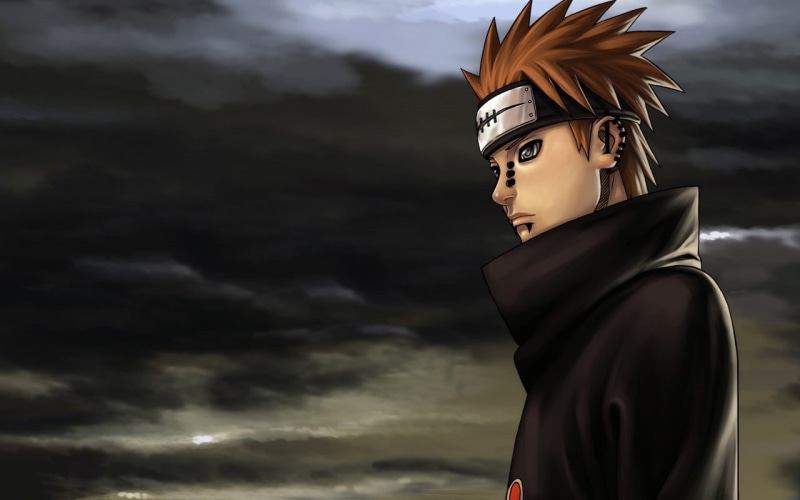 contemplation, nature, anime, beauty, women, naruto, cloud - sky, outdoors, standing, Naruto Shippuuden, looking, pain, real people, hairstyle
