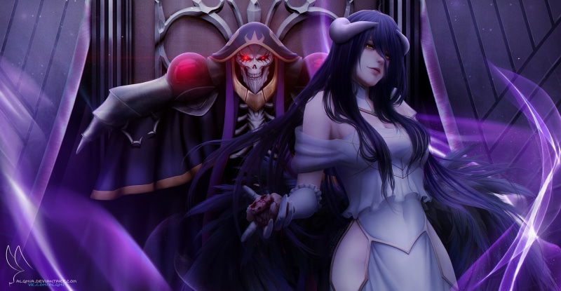 Overlord, Ainz Ooal Gown, Albedo (Overlord), 1080P, Anime