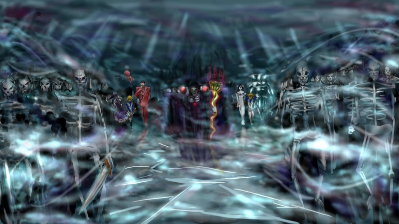 Shalltear Bloodfallen, wet, Overlord, reflection, day, water, full frame, backgrounds, no people, Cocytus (Overlord), Albedo (Overlord), Anime, motion